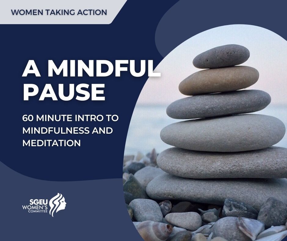 A promotional graphic for the workshop A Mindful Pause