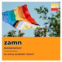 Zamn (exclamation). An overly emphatic 'damn!' (p. 329)