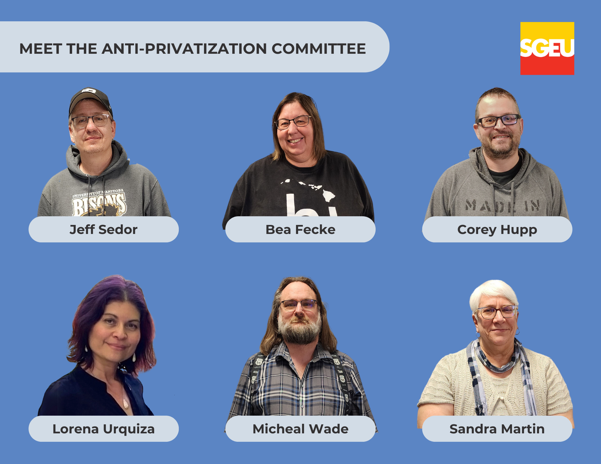 A photo of Anti-Privatization Committee members.