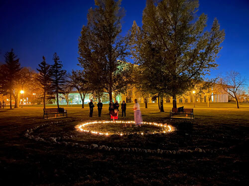 Sisters in Spirit candle light vigil.