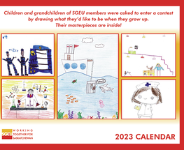 Order your 2023 SGEU Calendar