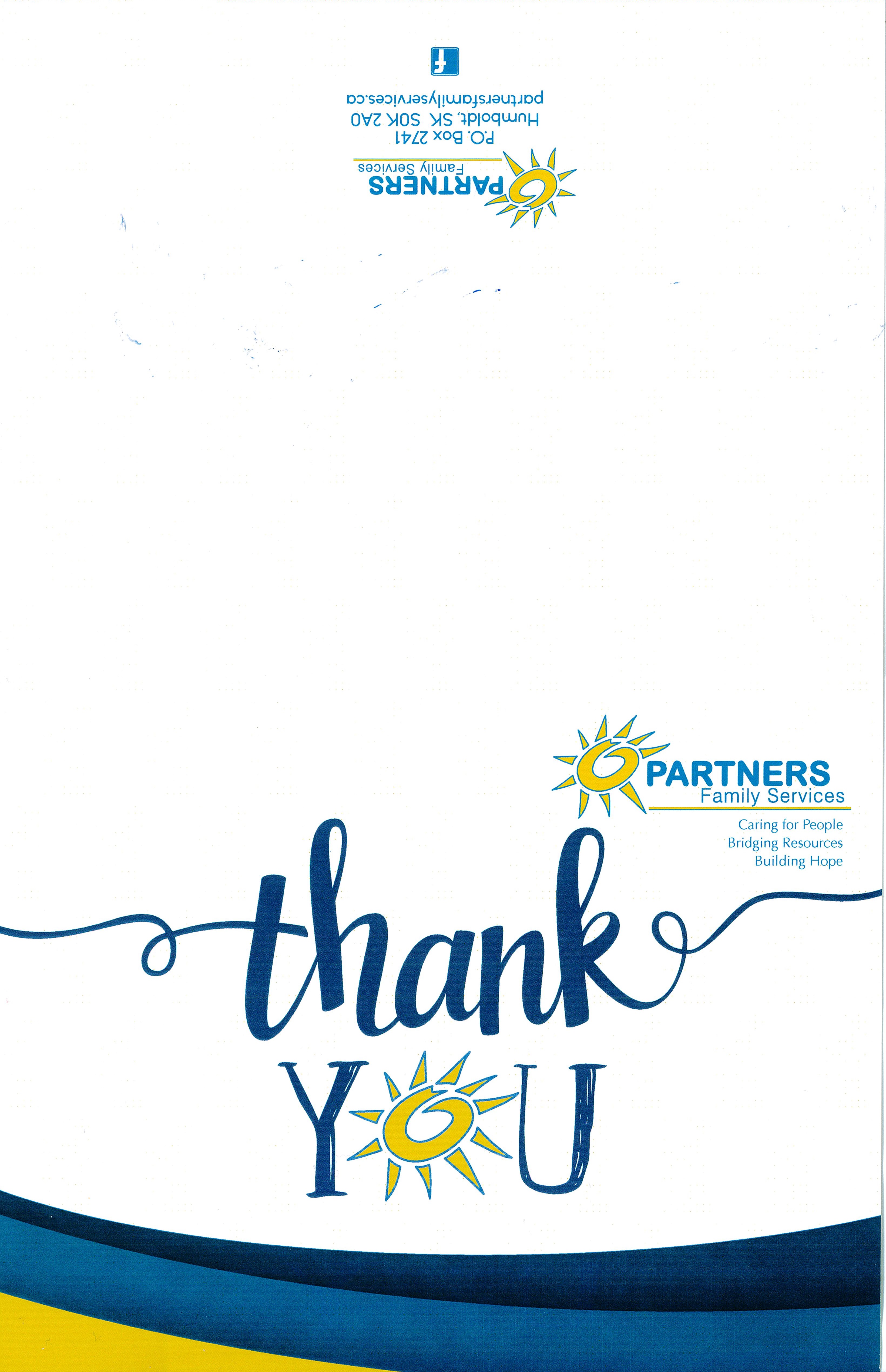 Thank you SGEU from Partners Family Services