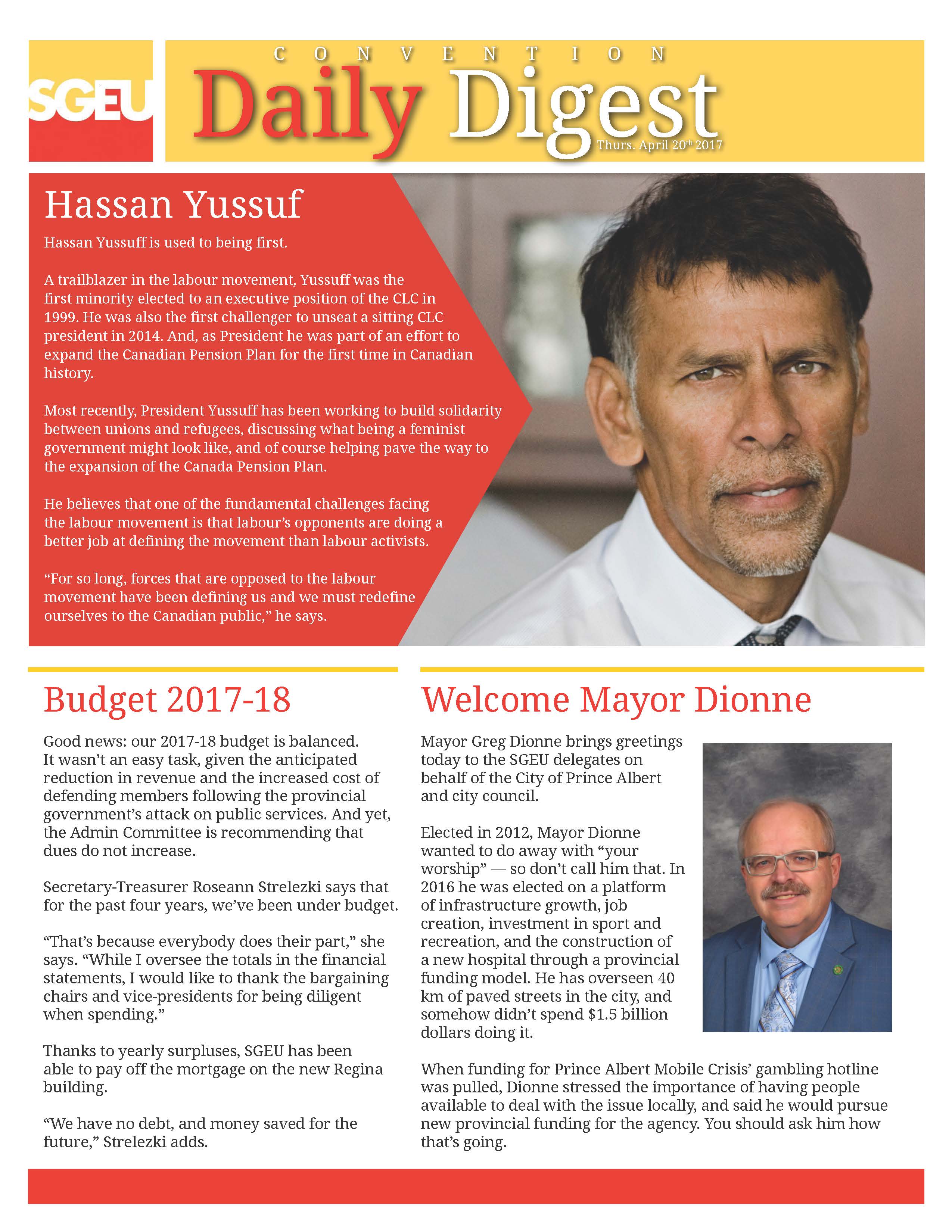 Convention Welcome Newsletter