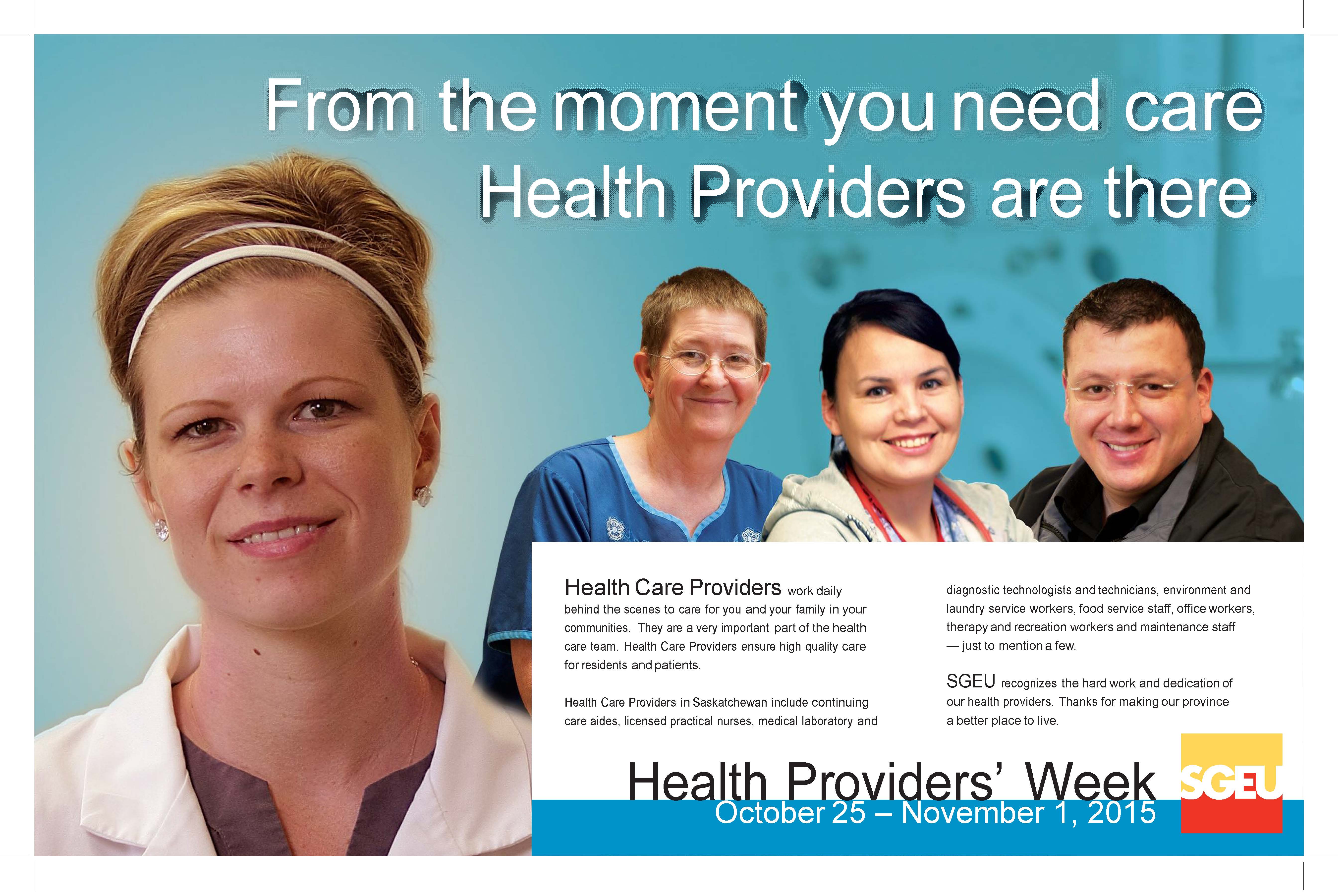 Health Providers' Week October 25 - November 1